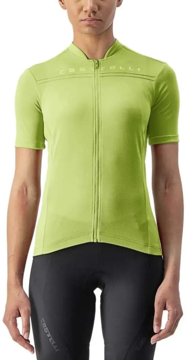 Castelli Anima 4 Korte Mouw Wielertrui Groen L Vrouw