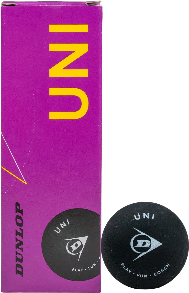 Dunlop- Squash balls- Uni 3 ball box- Black