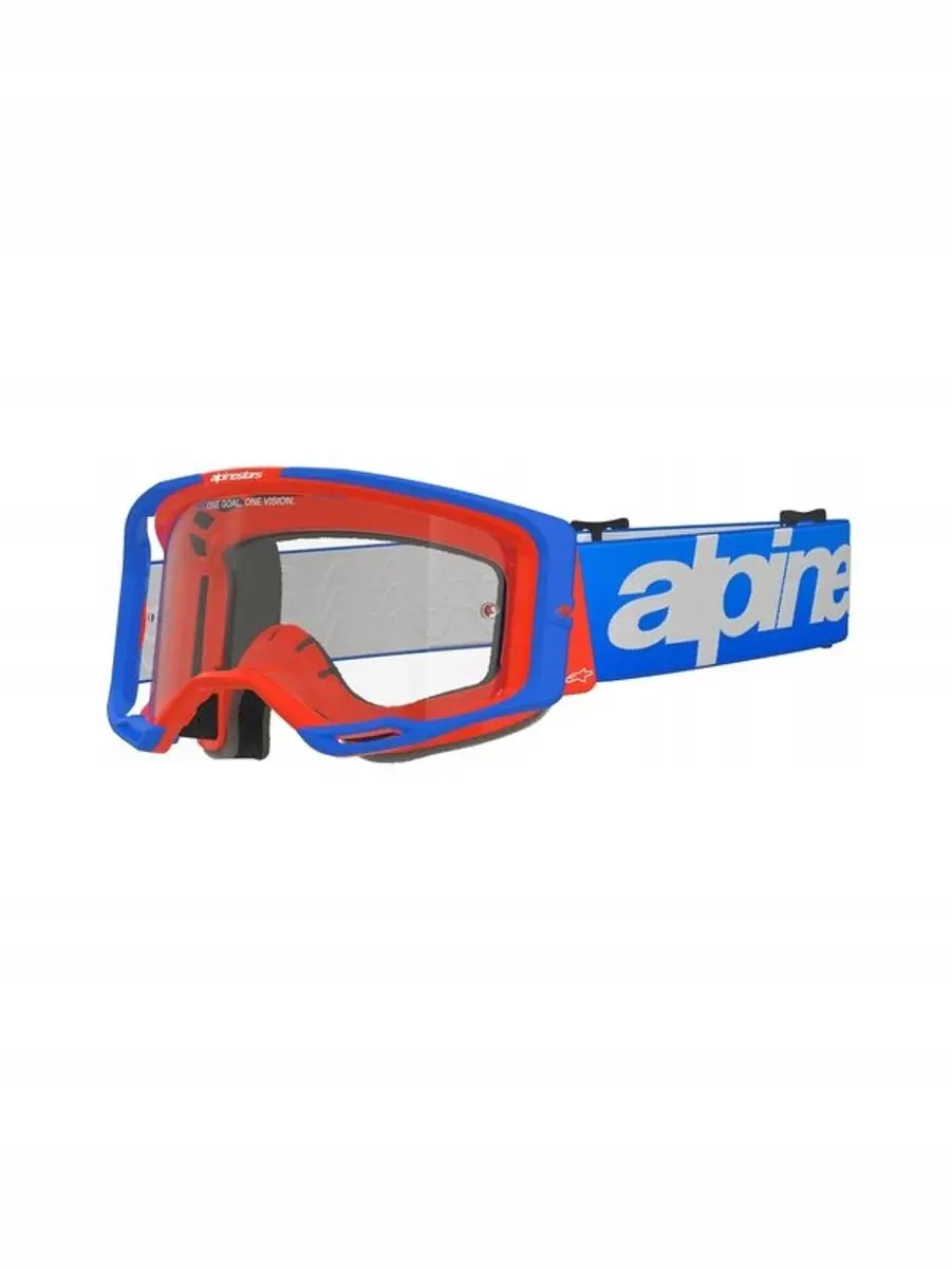 Alpinestars Vision 8 Cross/Enduro Motorcross Bril Blauw/Oranje Helder