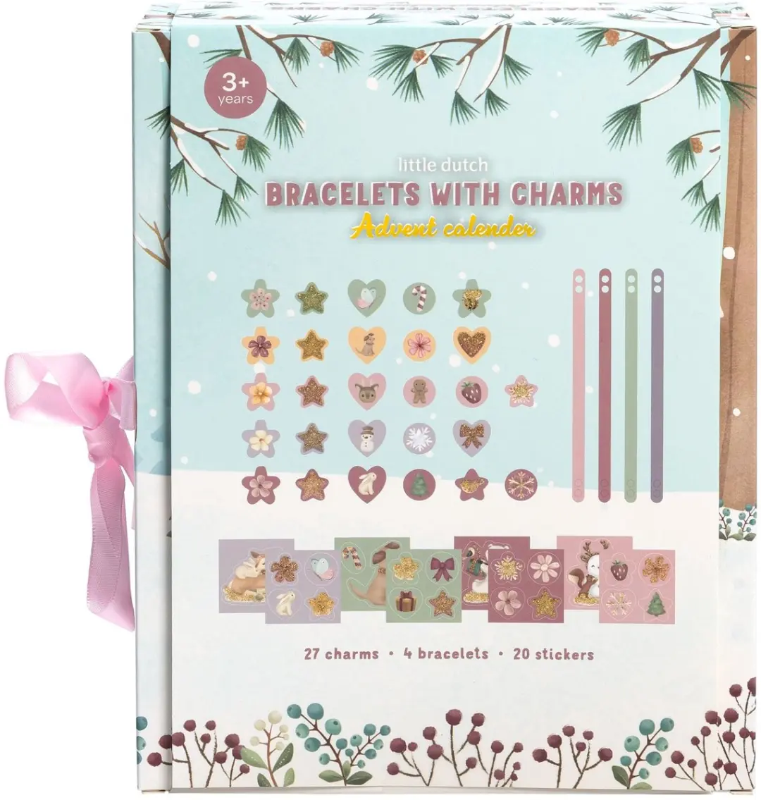 Little Dutch Adventskalender Bambolino Toys Roze - 24 Vakjes - afbeelding 6 van 6