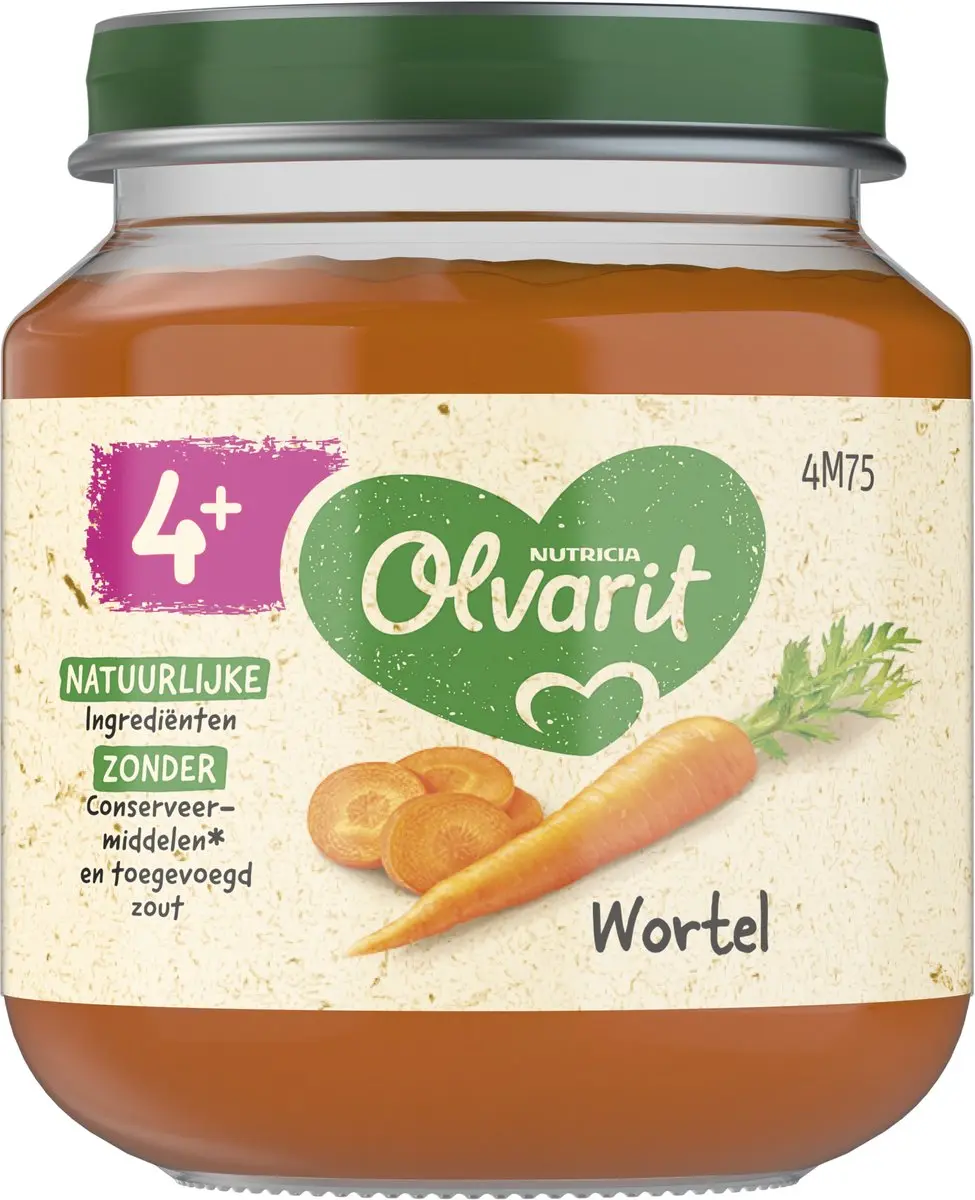 Olvarit Groentehapje Wortel 125g