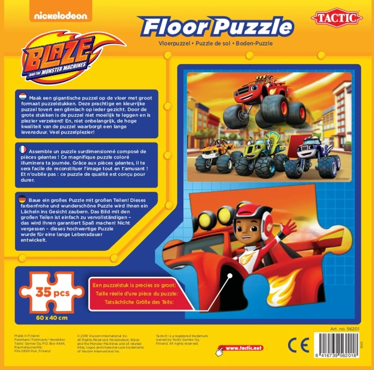 Tactic Blaze Vloerpuzzel 35 Stuks 60x40cm