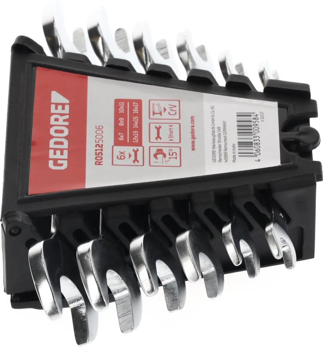 Gedore Red R05125006 Steeksleutelset 6-delig 6-17mm - Zwart