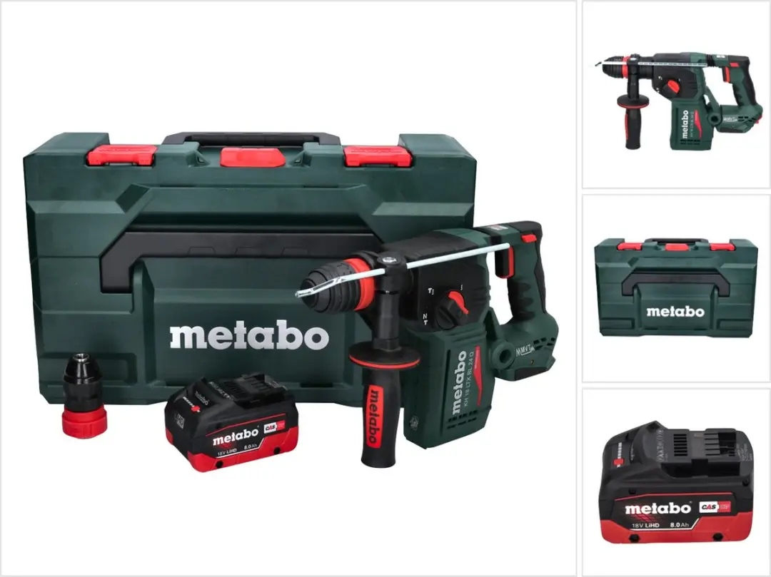 Metabo KH 18 LTX BL 24 Q accu combihamer 18 V 2,2 J + 1x accu 8,0 Ah + metaBOX