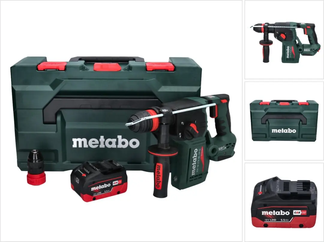 Metabo KH 18 LTX BL 24 Q accu combihamer 18 V 2,2 J + 1x accu 5,5 Ah + metaBOX