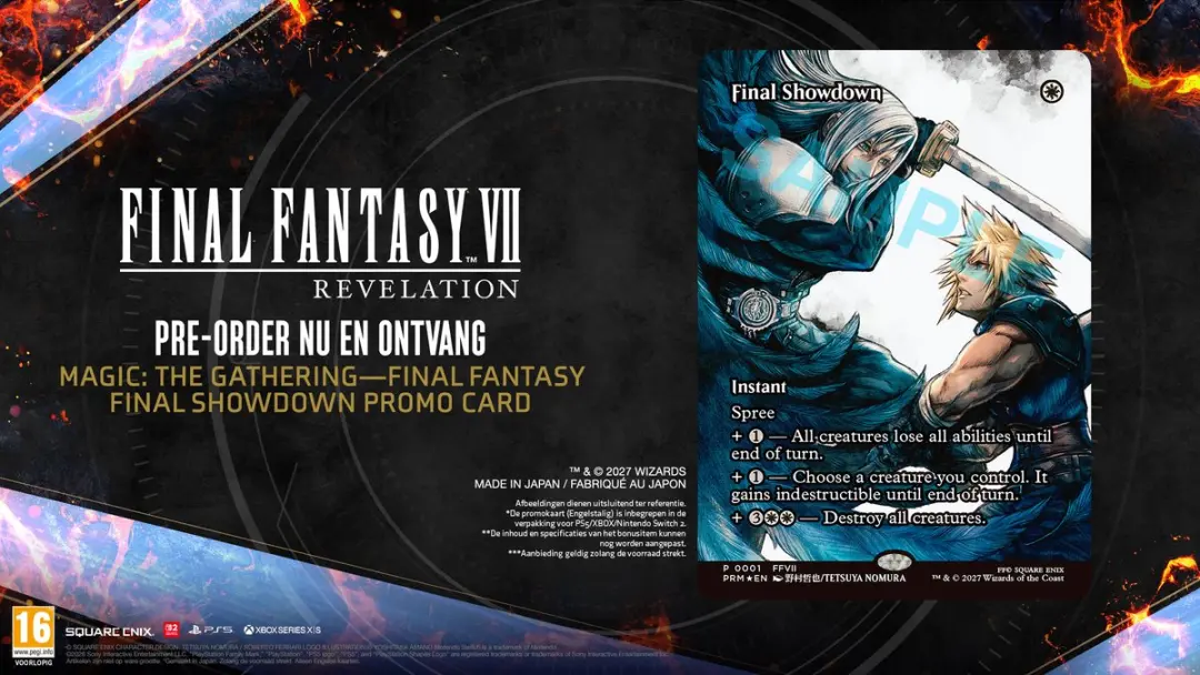 Square Enix Final Fantasy VII Revelation Nintendo Switch 2 - Magic Card + Steelbook