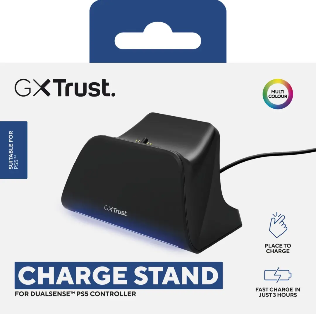Trust GXT 255 Snellaadstandaard PS5-controller - Zwart - afbeelding 3 van 6