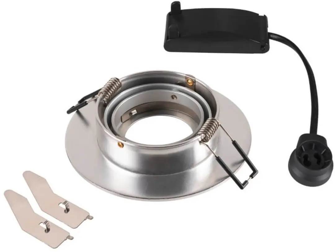 SLV Inbouwspot GU10 10W Kantelbaar - Ø75mm Aluminium Wit