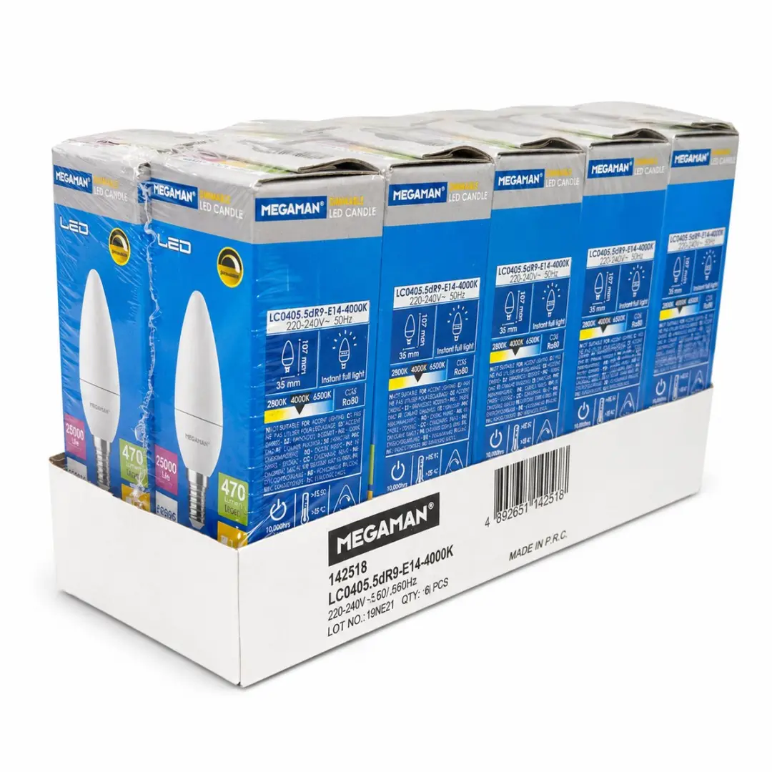 MEGAMAN LED-Lamp Kaarslamp E14