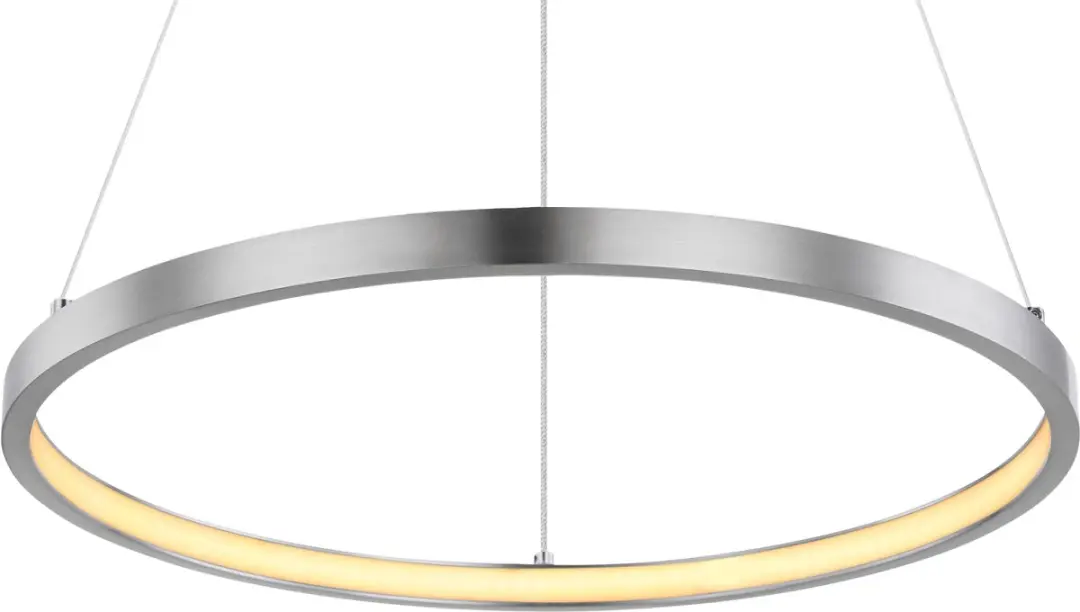 Globo LED hanglamp met enkele ring - Ø38,5cm - Nikkel - afbeelding 6 van 6
