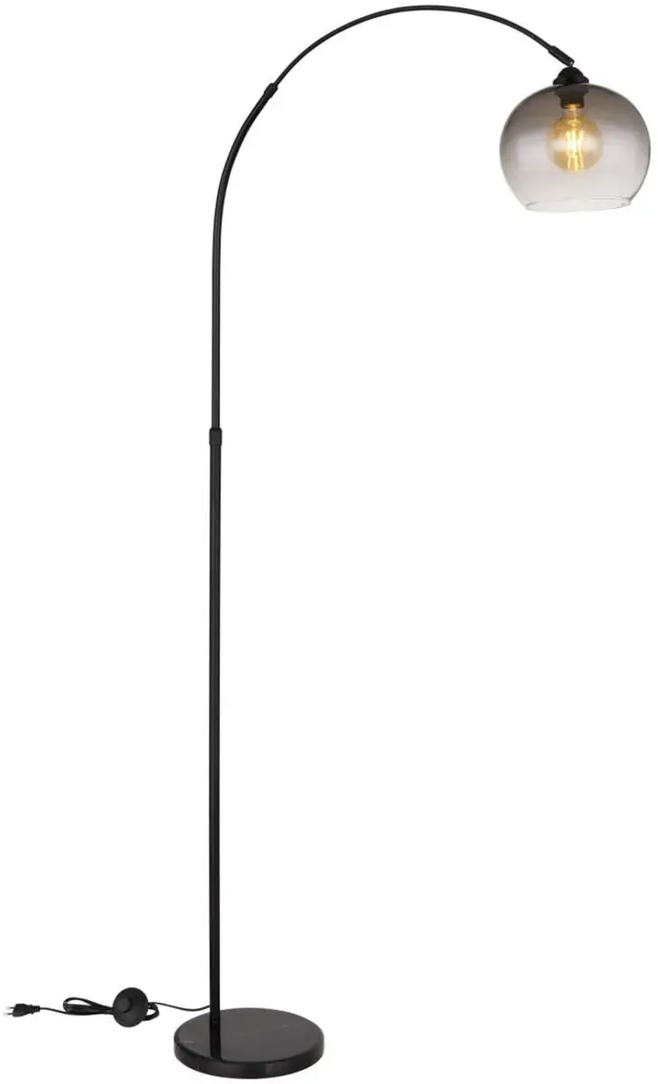 Globo Newcastle Vloerlamp - 3 Lichtpunten - Zwart - 154cm - afbeelding 4 van 6