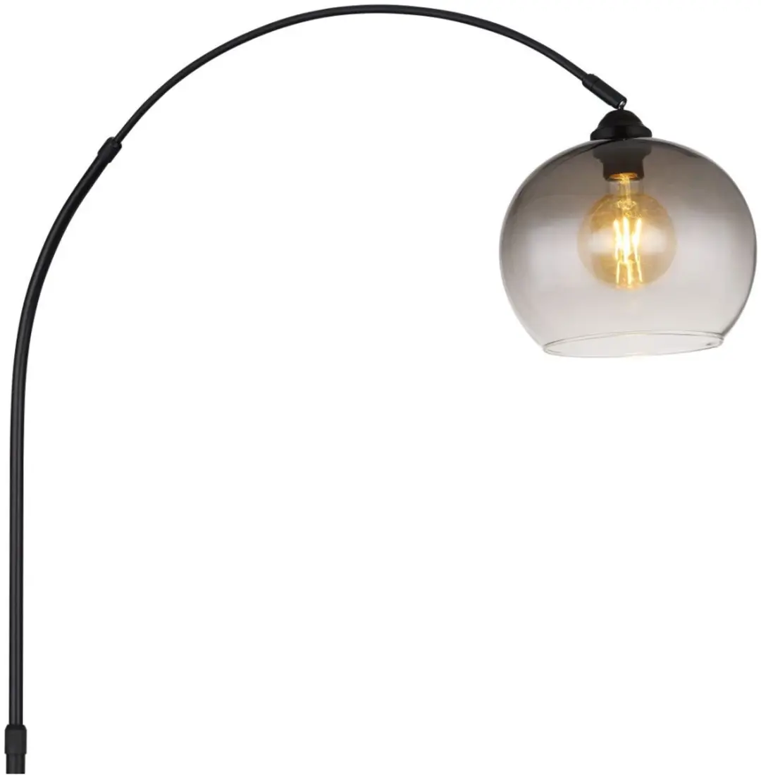 Globo Newcastle Vloerlamp - 3 Lichtpunten - Zwart - 154cm - afbeelding 5 van 6