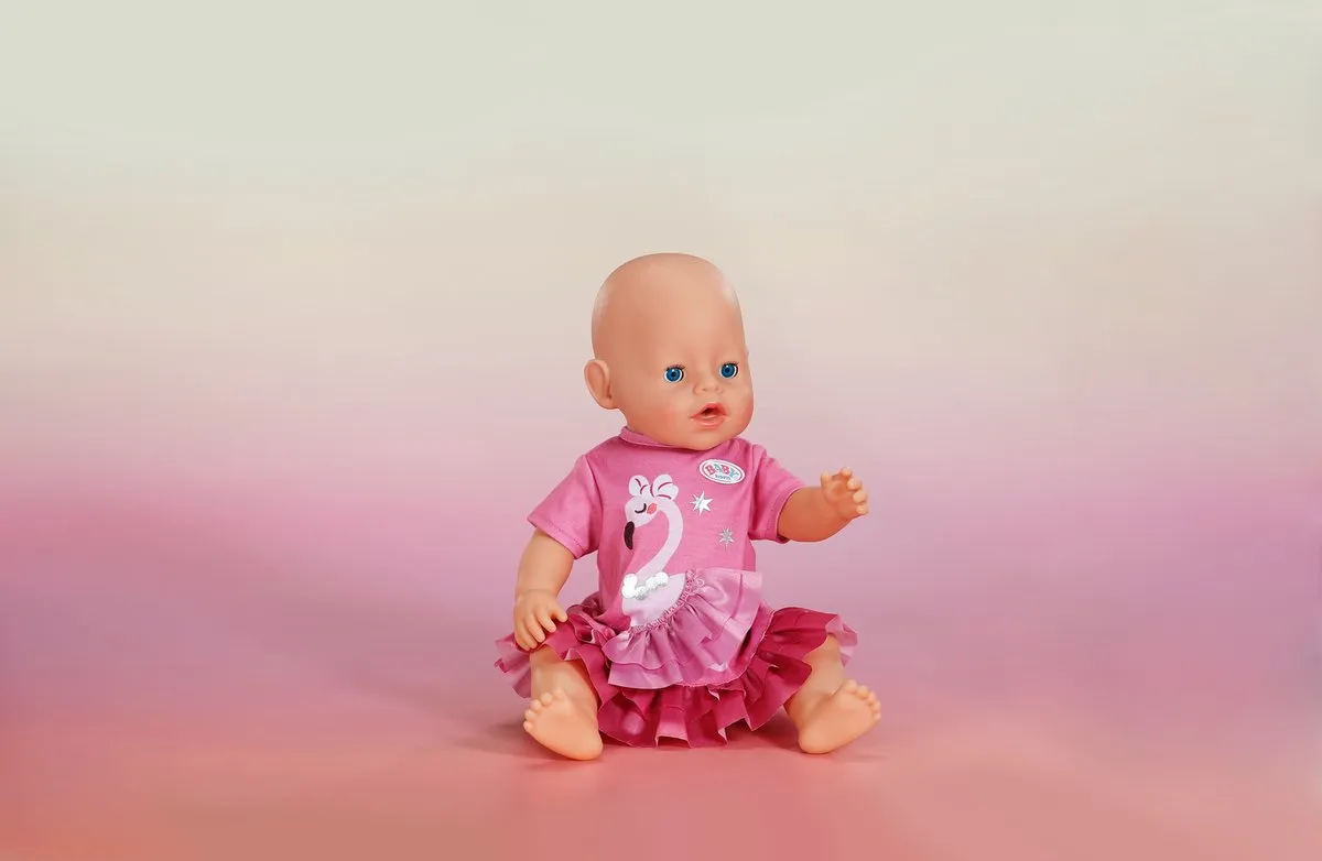 Baby Born Flamingo Jurk - 43 cm - Roze - afbeelding 6 van 6