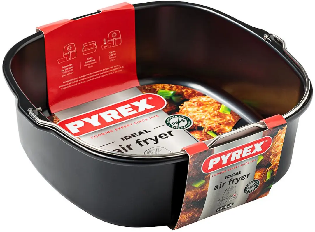 PYREX Metalen Mand voor Airfryer 22x21cm - Meerkleurig