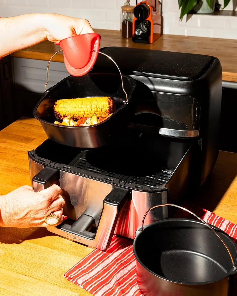 PYREX Metalen Mand voor Airfryer 22x21cm - Meerkleurig