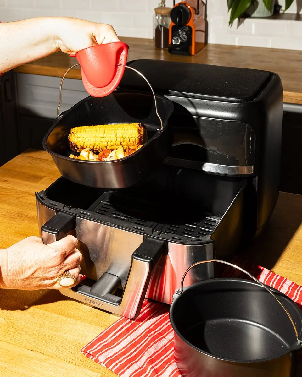 PYREX Metalen Mand voor Airfryer 20x19cm - Meerkleurig