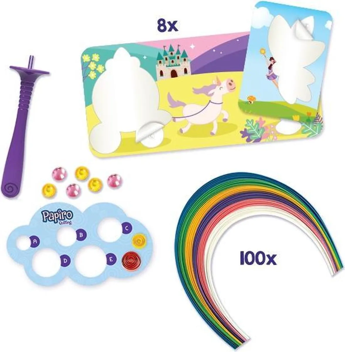 Jumbo Papiro Ocean Thema Pack - Quilling Pen & 100 Strips