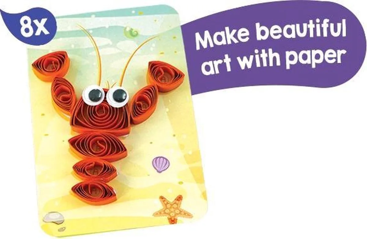 Jumbo Papiro Ocean Thema Pack - Quilling Pen & 100 Strips
