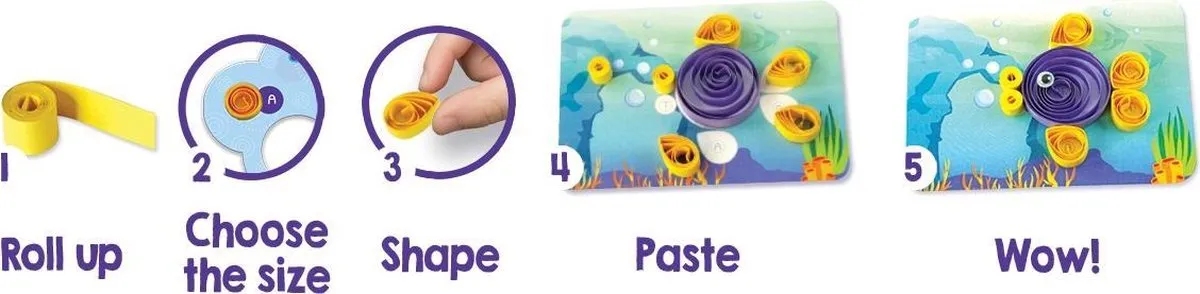 Jumbo Papiro Ocean Thema Pack - Quilling Pen & 100 Strips