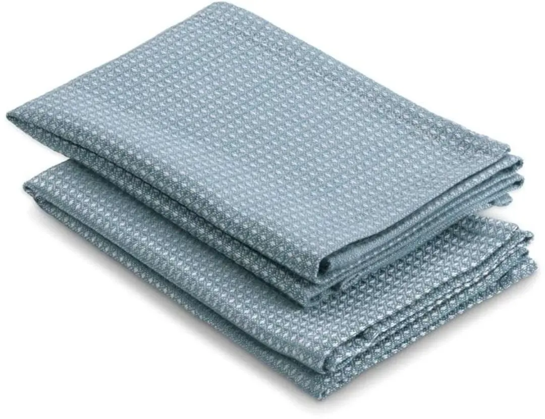 CAJA-theedoek, 2 stuks, 55% katoen/45% bamboe, lichtblauw, 32x32 cm