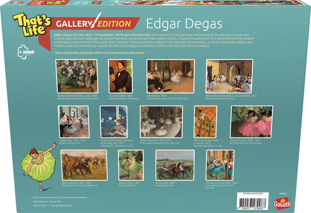 Goliath That's Life Edgar Degas Legpuzzel 1000 Stuks - 68x48cm