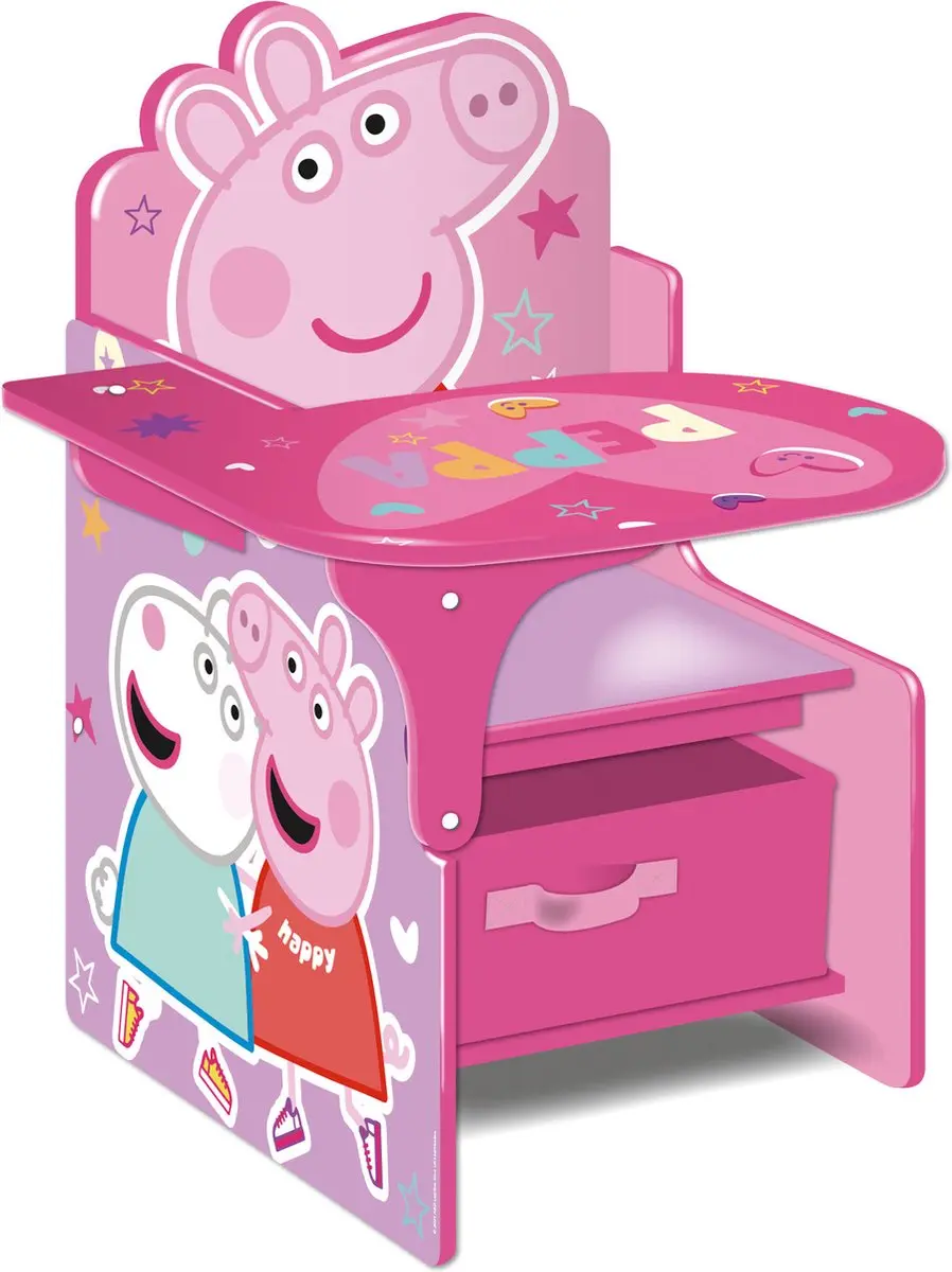 Peppa Pig Bureaustoel Met Opbergruimte Roze