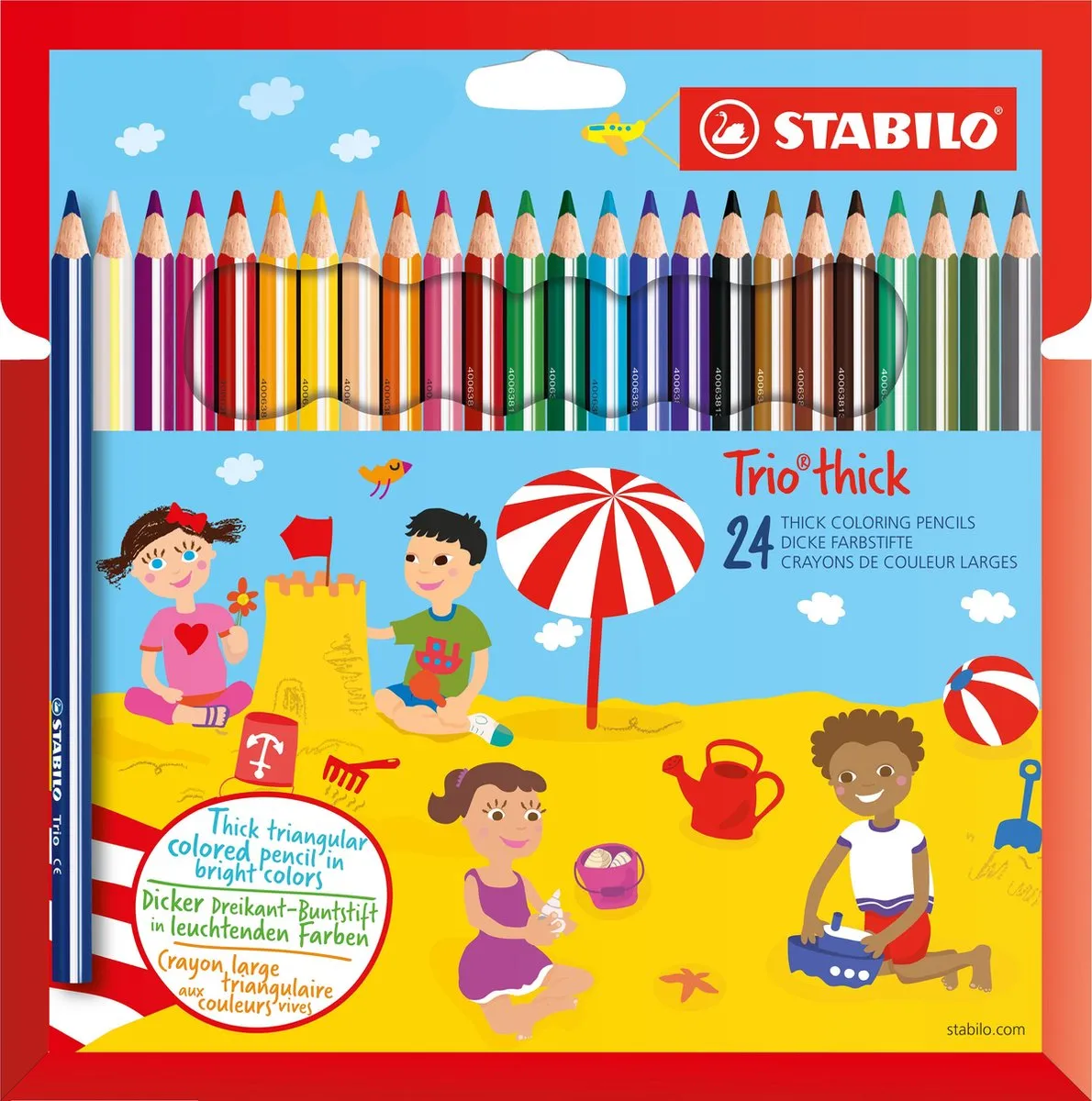 STABILO Trio Thick Driekantige Kleurpotloden 24 Stuks
