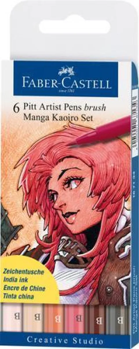 Faber-Castell Pitt Artist Pen - Mango Multicolor - 6-delig