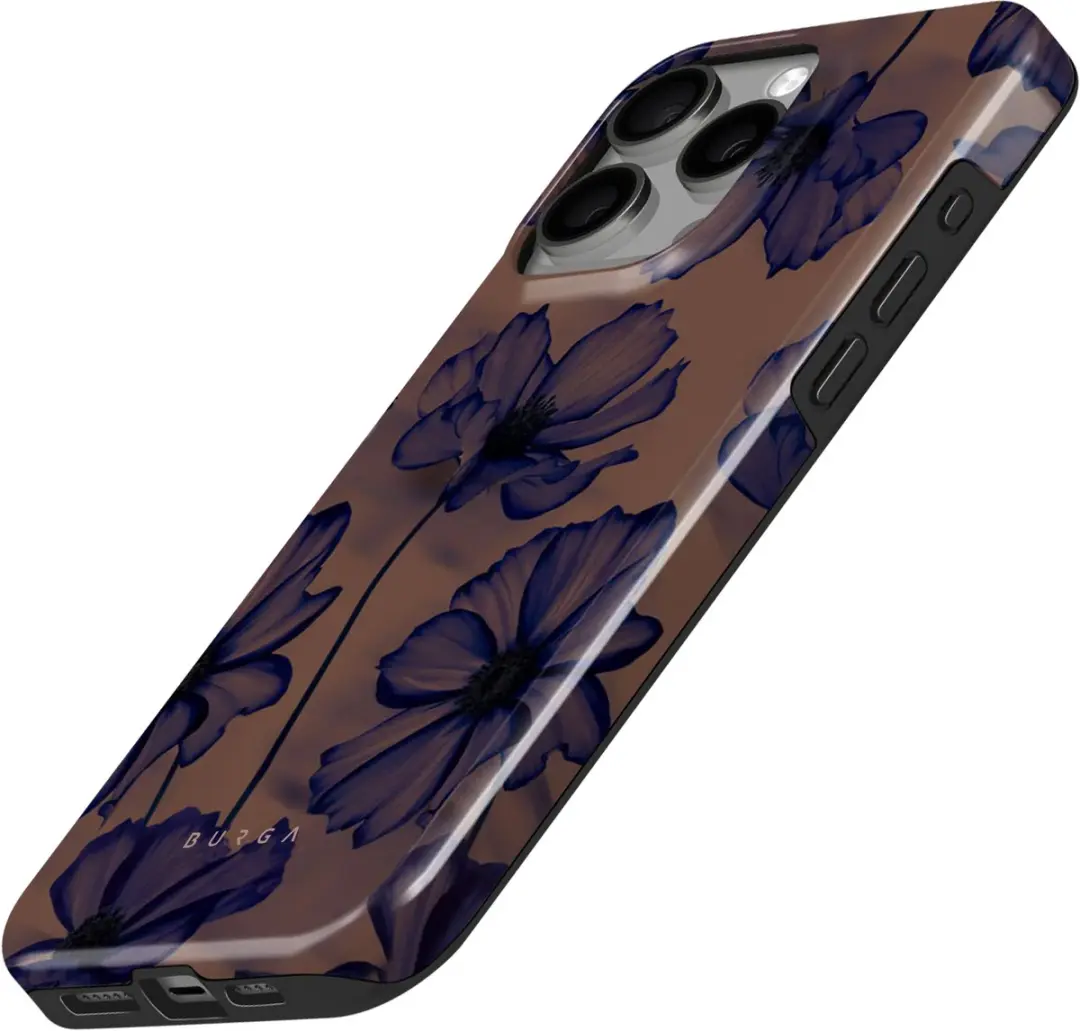Burga, MagSafe hoesje Geschikt voor Apple iPhone 15 Pro elegant fluweel nachtpat