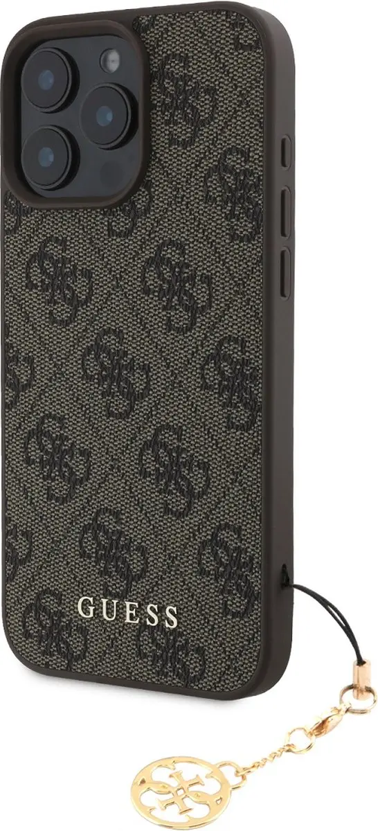Guess Hoesje iPhone 16 Pro Max 4G Print Bruin - afbeelding 6 van 6