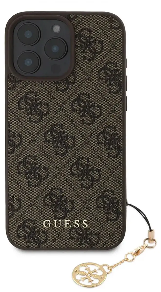 Guess Hoesje iPhone 16 Pro Max 4G Print Bruin - afbeelding 3 van 6