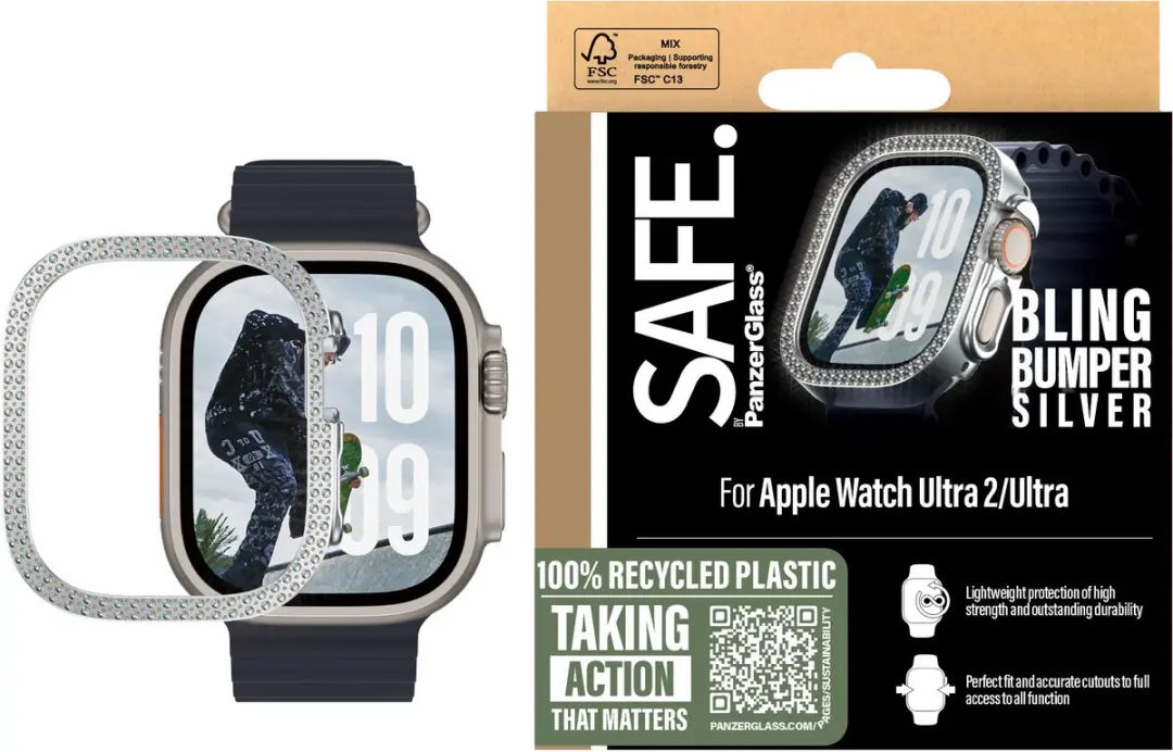 PanzerGlass Bling Bumper Apple Watch Ultra 49mm - Zilver