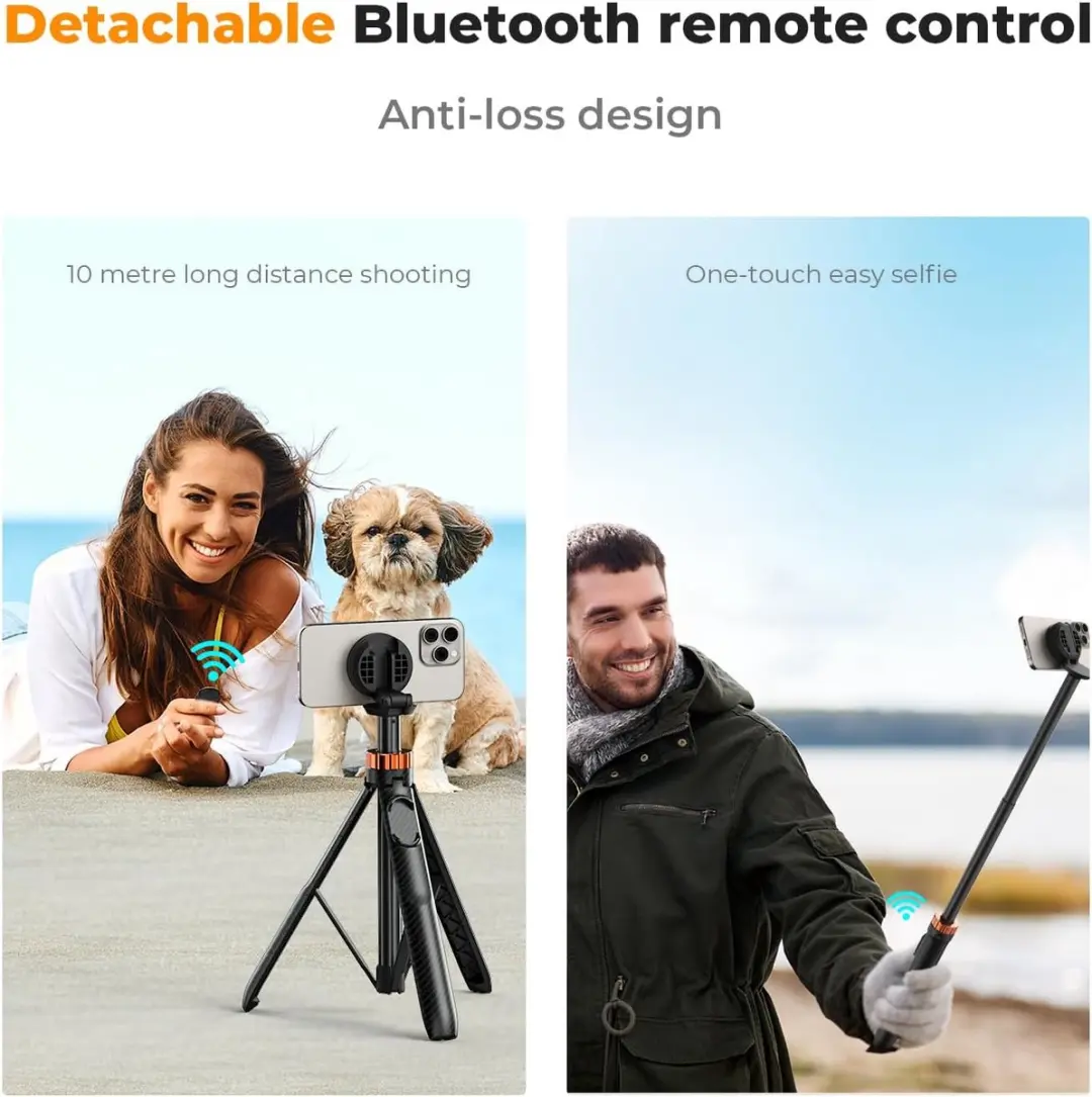 K&F Concept MS19 Selfiestick MagSafe - iPhone - Zwart - afbeelding 5 van 6