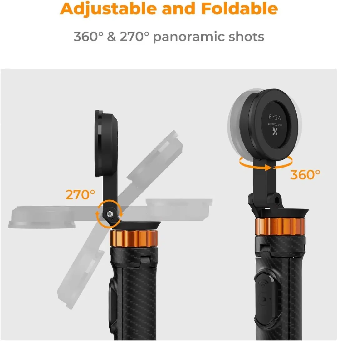 K&F Concept MS19 Selfiestick MagSafe - iPhone - Zwart - afbeelding 6 van 6