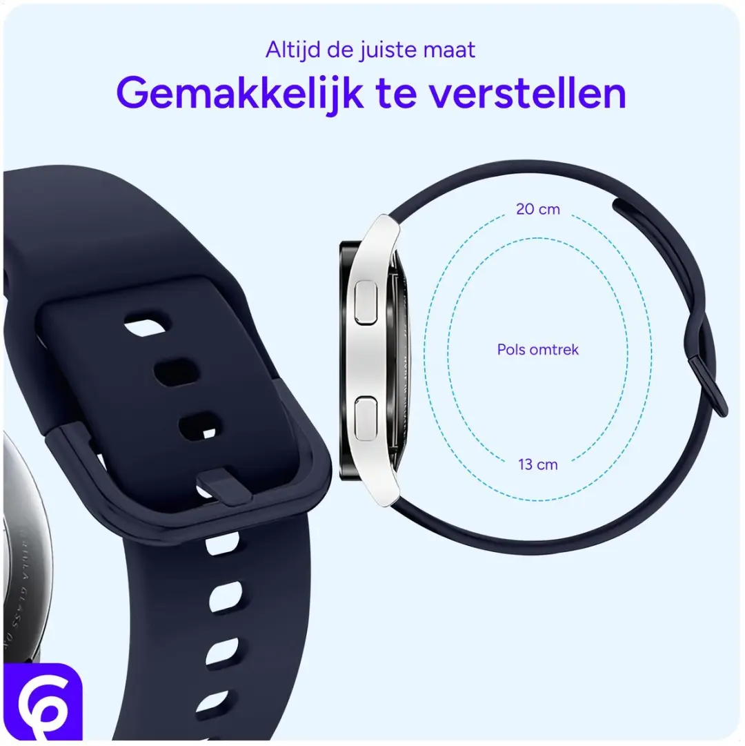 Selected SBG Universeel 20mm Horloge Bandje - Siliconen - Midnight Blue