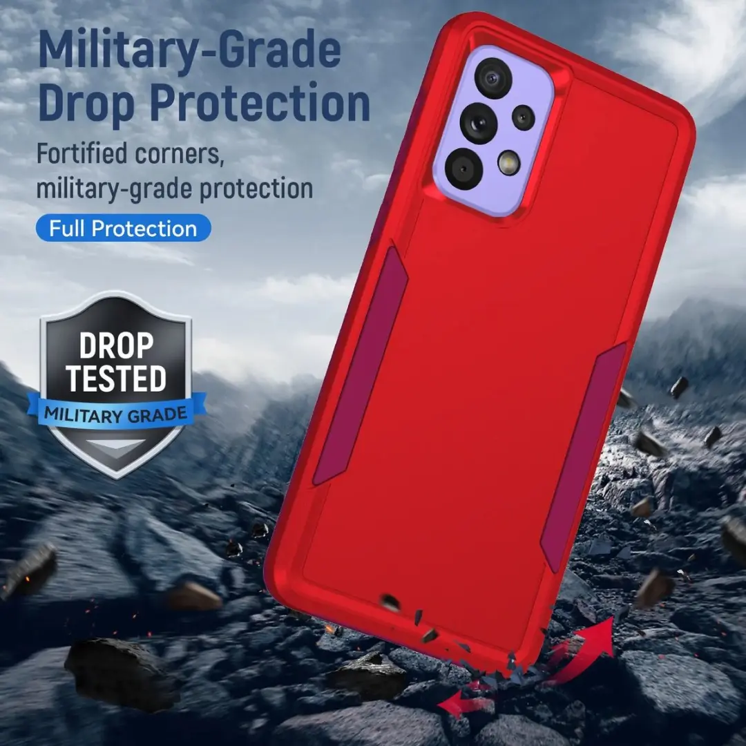 Selected Back Cover Samsung Galaxy A53 Rugged Hoesje - Rood - afbeelding 6 van 6