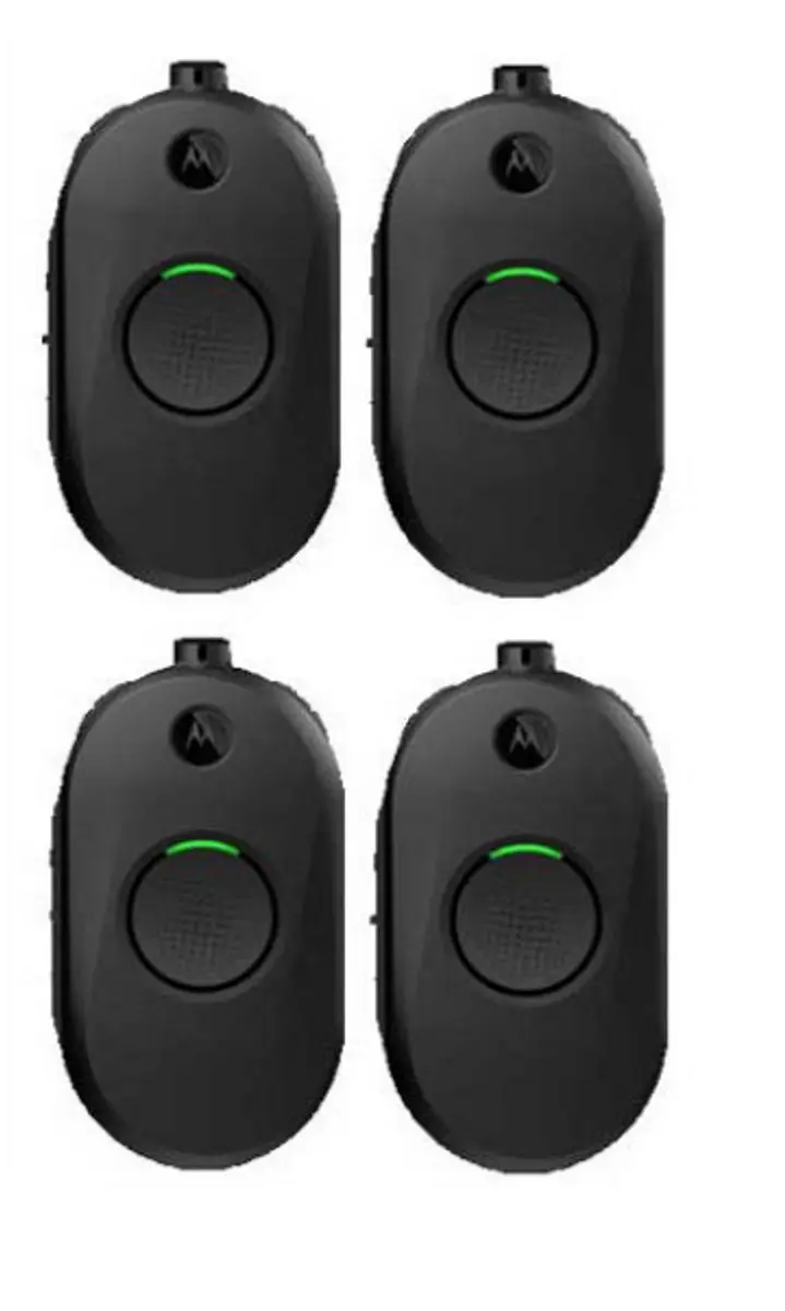 Set van 4 Motorola CLP446E Mini Portofoons zonder oortje en zonder lader