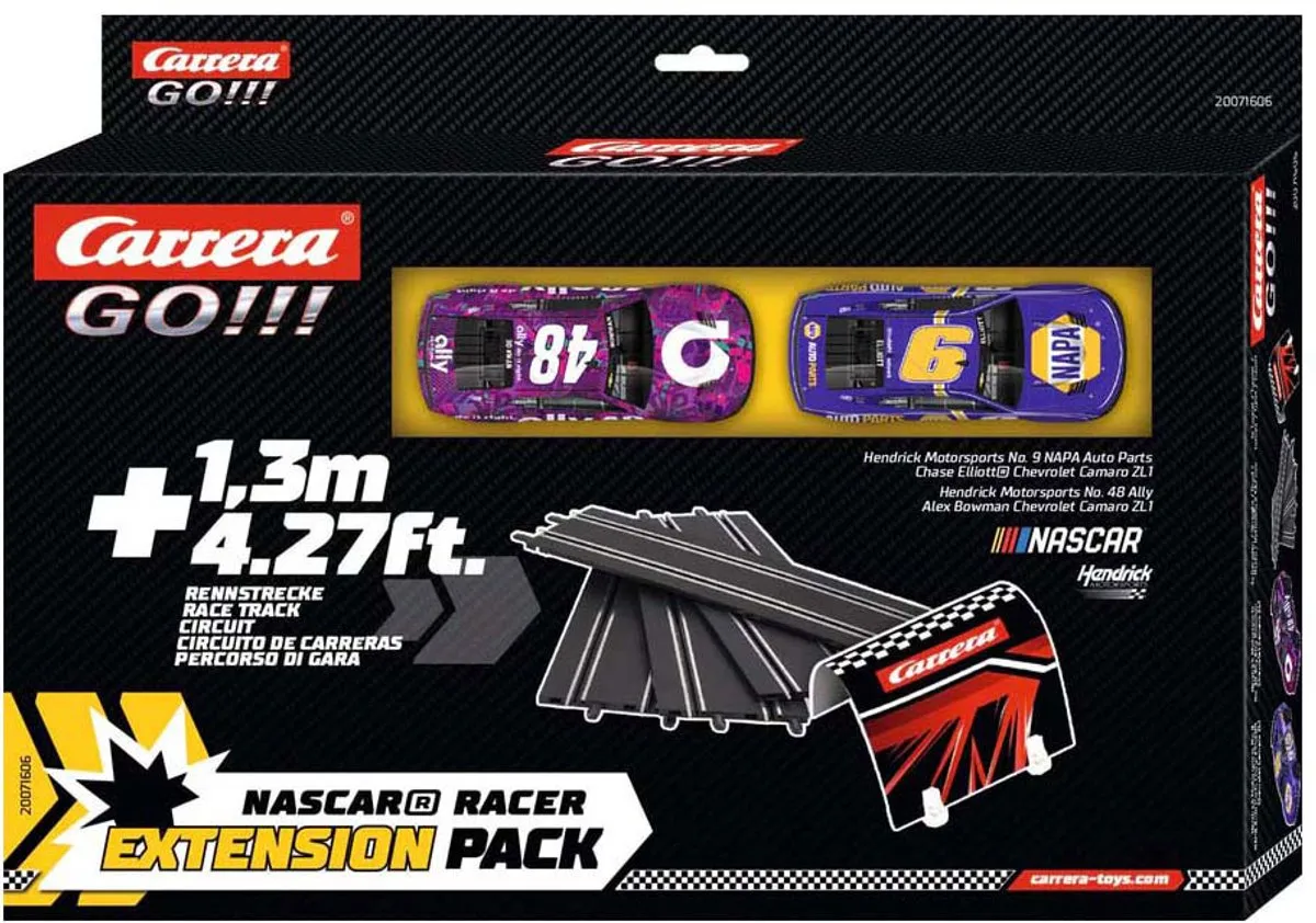 Carrera Go!!! Nascar RR Uitbreidingsset CAR20071606 - 2x Camaro NextGen ZL1 - 5 Baandelen - Multi