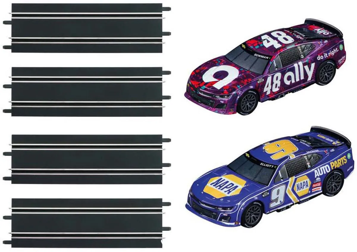 Carrera Go!!! Nascar RR Uitbreidingsset CAR20071606 - 2x Camaro NextGen ZL1 - 5 Baandelen - Multi