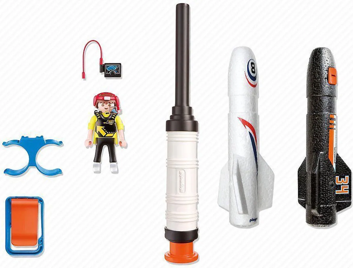 Playmobil Power Rockets 5452 - Zwart/Wit/Blauw/Oranje