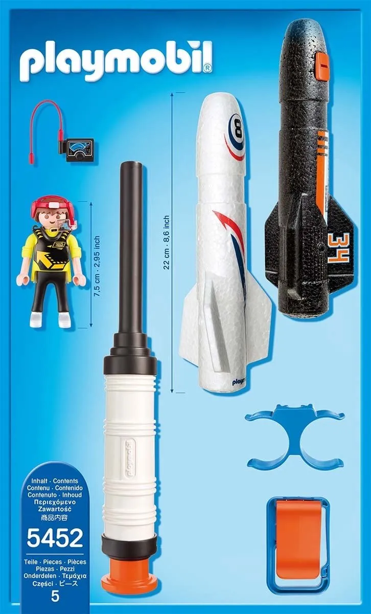 Playmobil Power Rockets 5452 - Zwart/Wit/Blauw/Oranje