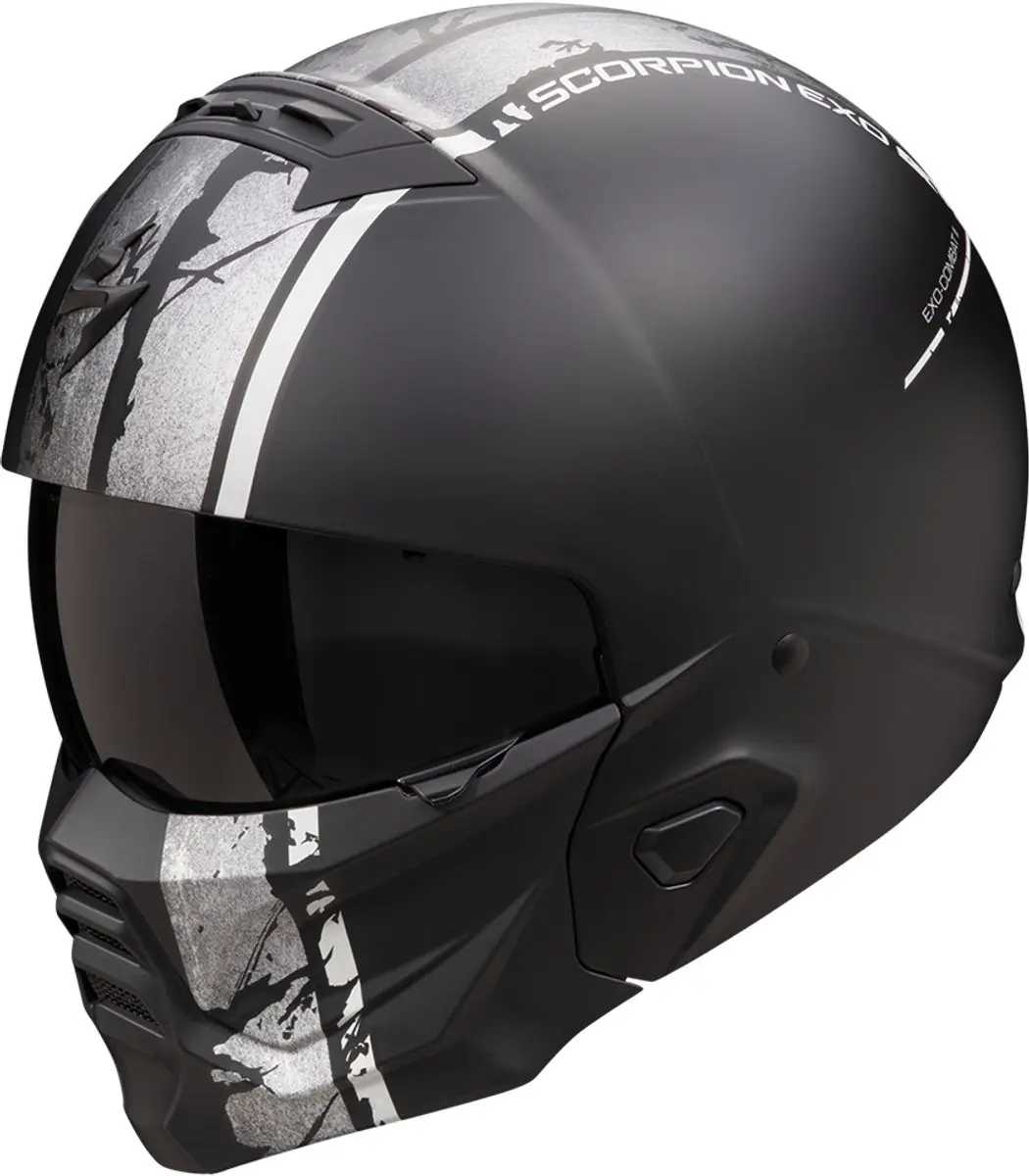 Scorpion Exo-Combat II Lord Mat Zwart Zilver Jethelm