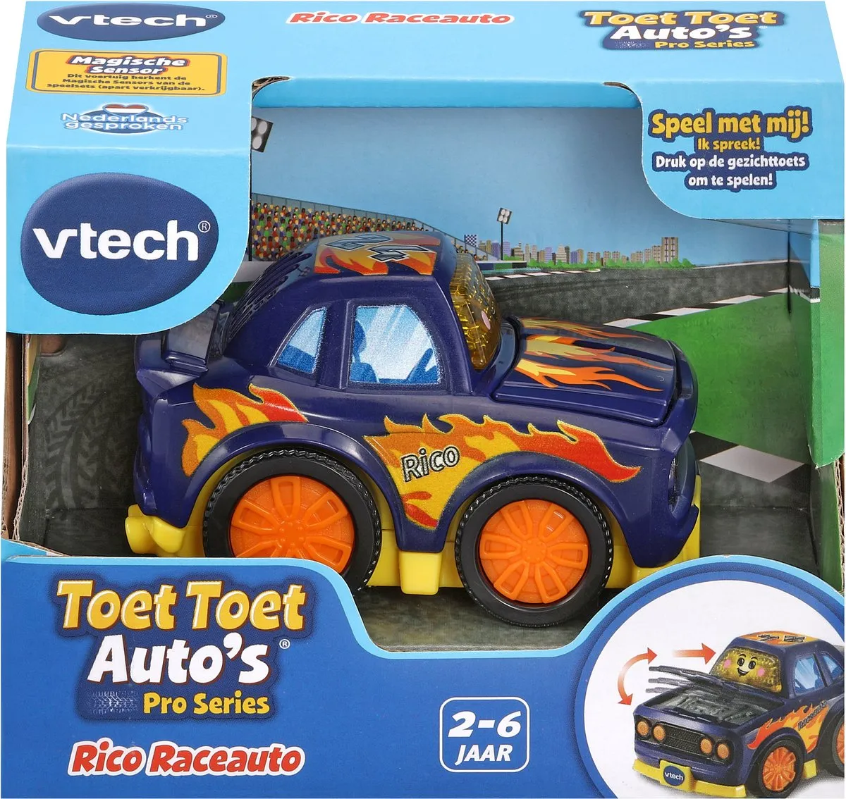 VTech Toet Toet Auto's Rico Raceauto - Blauw