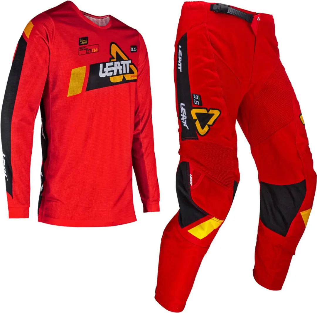Leatt Ride Kit 3.5 V24 Rood Zwart Motocross Jersey en Broek Set