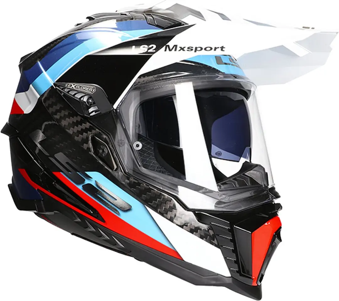 LS2 Helm Explorer Frontier MX701 zwart / blauw maat S
