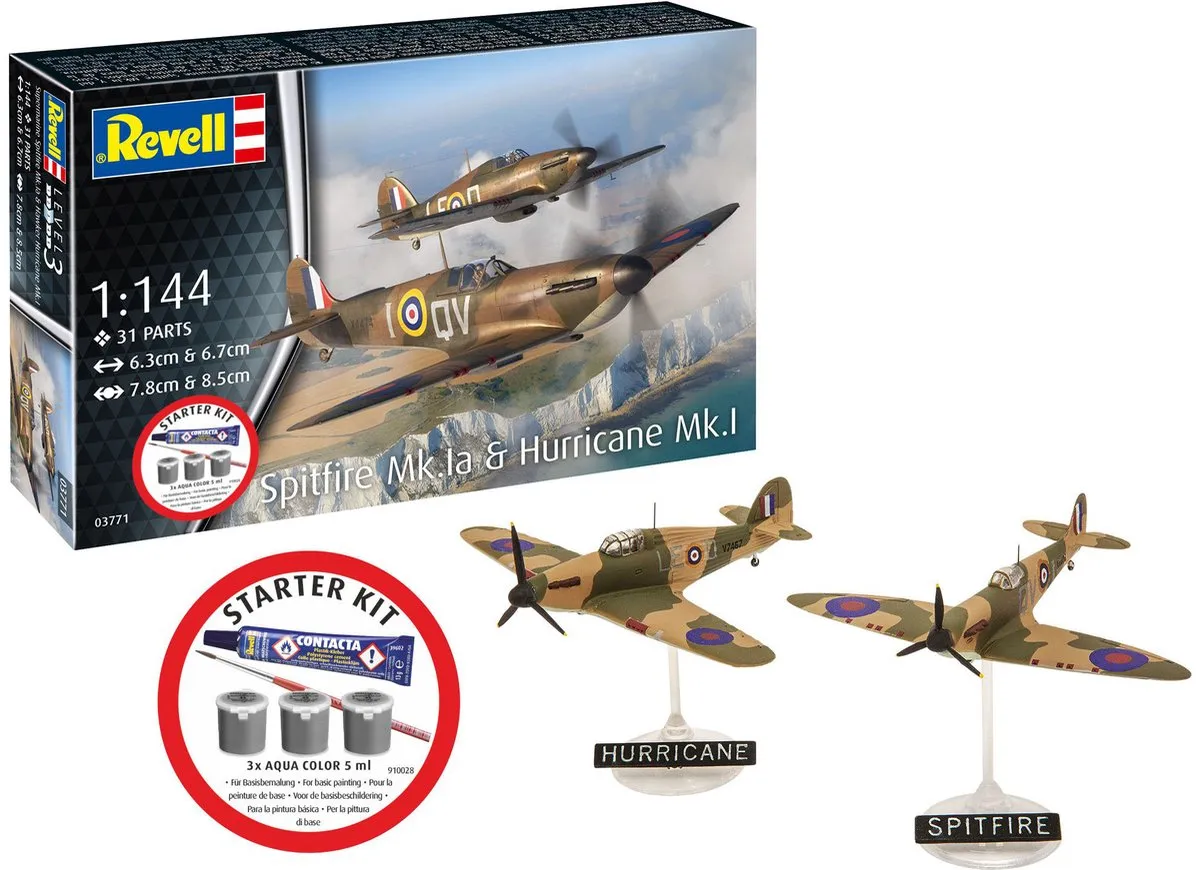 Revell 73771 Spitfire Mk.1a & Hurricane Mk.1 Modelbouwpakket