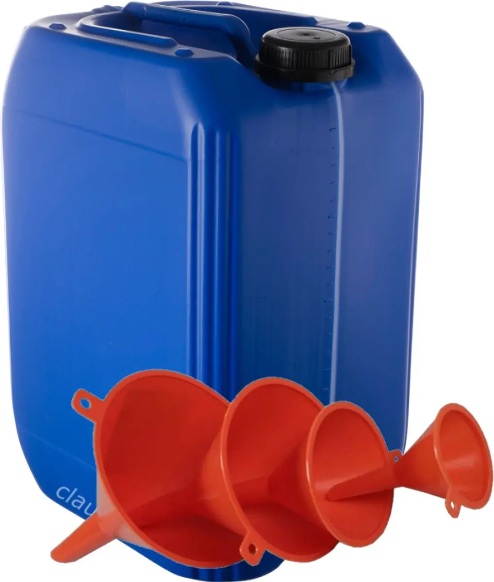 Jerrycan 20 Liter blauw met zichtstreep