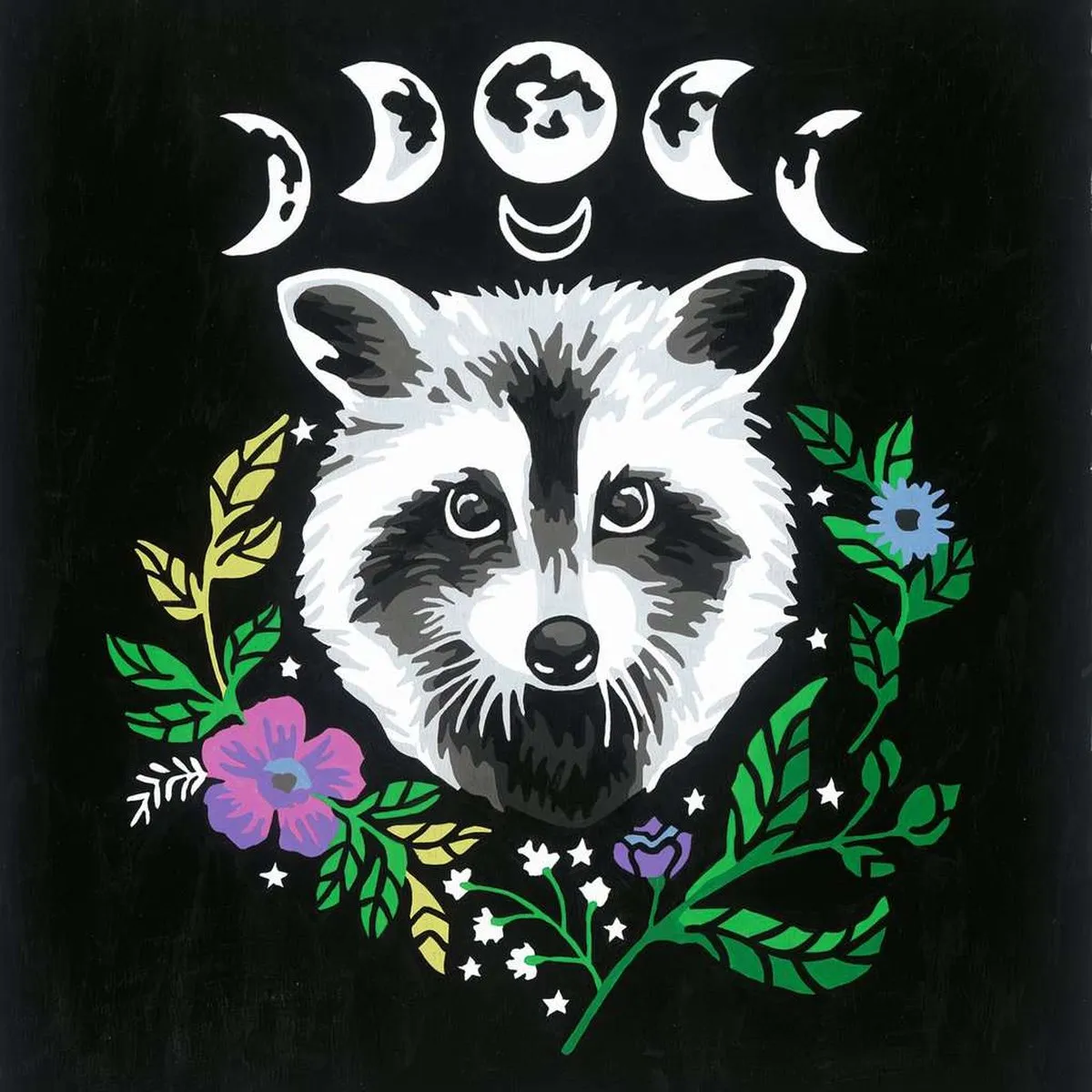 Ravensburger Pixie Cold Edition Raccoon Schilderen op nummer - Multicolor