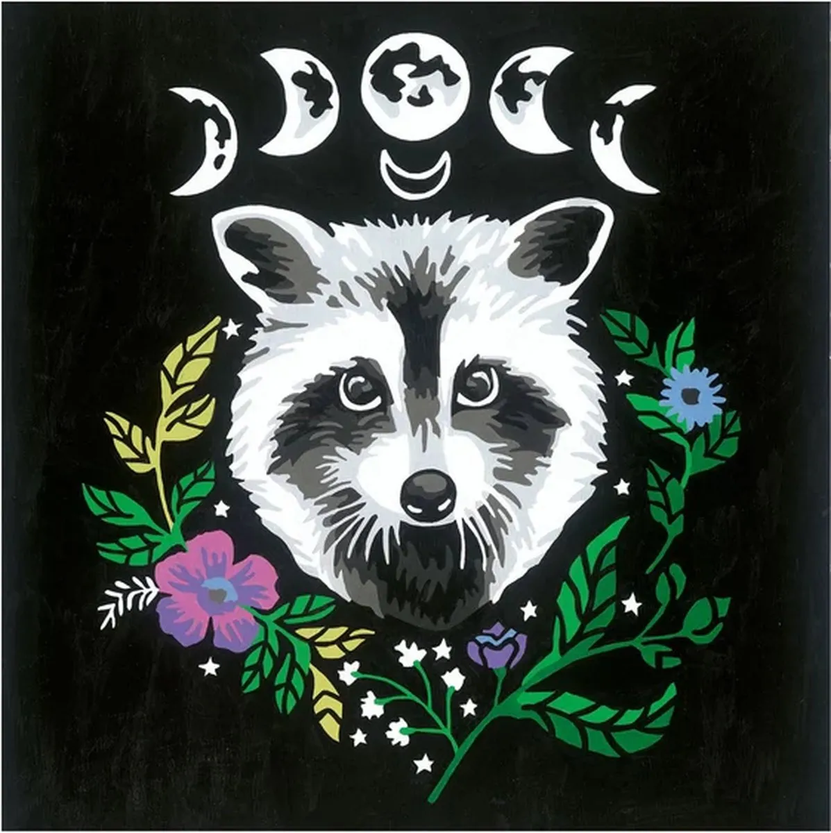 Ravensburger Pixie Cold Edition Raccoon Schilderen op nummer - Multicolor - afbeelding 6 van 6