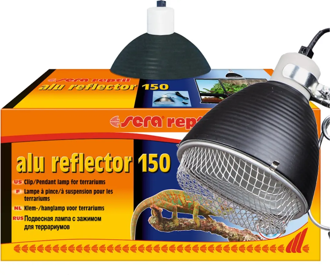 Klem-/ hanglamp voor terrariums en schildpadden